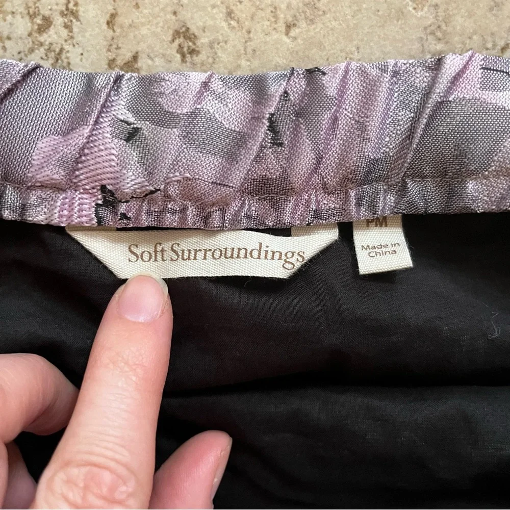 Soft Surroundings Maxi Skirt Petite Medium Floral Jacquard Dark Fairy Whimsigoth